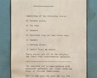 Paperwork for this incredible set is included