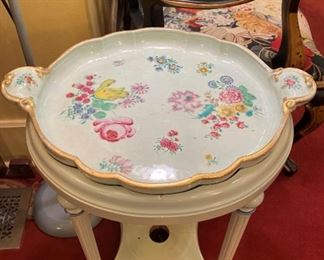 Chinese Export platter on custom stand