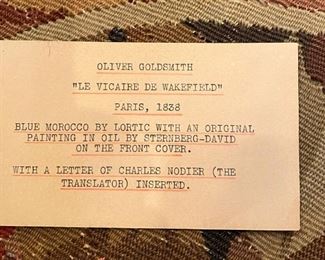 Oliver Goldsmith book “Le Vicaire De Wakefield”, Paris, 1838