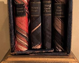 Scottish miniature books with original tartan plaids