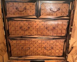 Interior of Japanese Chest on Stand