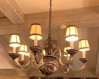 Antique silver chaandelier