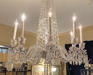 Baccarat Style Chandelier.  The Chubb Appraisal identifies it as Baccarat.