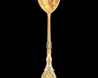 Rare set of (12) Russian cloisonne spoons!  Mint condition…they have all the right marks.  These are amazing!
