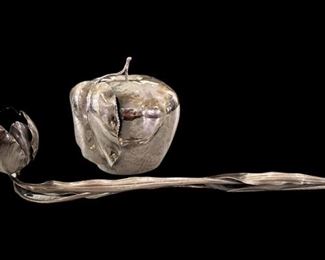 Buccellati Sterling Tulip candle snuffer & Apple cigarette lighter - Sterling!  Amazing!  Rare!