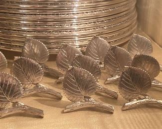 Tiffany sterling place card holders