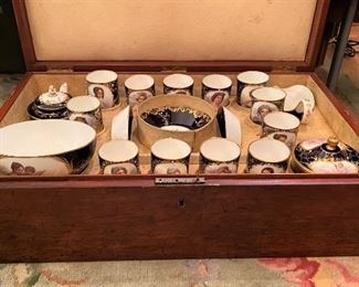 Rare 19th Century Sevres Tea Set in custom presentation box