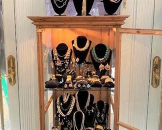 Fine jewelry showcase….diamonds, gold, sapphires, rubies, emeralds, pearls, vintage Native American!  Everything in this case is stunning and you want it!