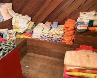 An entire full of towels and linens