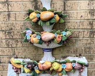 Italian Majolica wall mounted sculpture