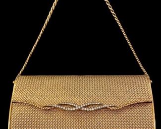 18k Gold & diamond evening bag