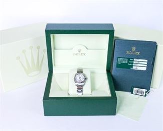 Women's SS Rolex watch. Datejust. Oyster band. W/ box and paperwork