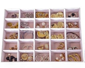 Assortment of costume and Gold Earrings