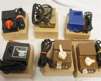 1021 LOT OF 6 MODEL TRAIN CONTROLS
