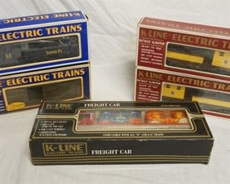 1030 LOT OF K-LINE ELECTRIC TRAINS MODELS W/ ORIGINAL BOXES

