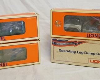 1038 4 LIONEL MODEL TRAIN CARS TWO ARE NO. 3435 W/ ORIGINAL BOXES
