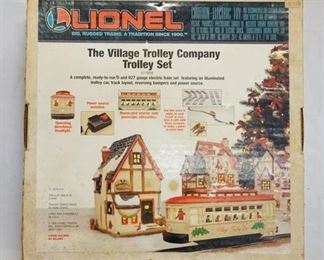 1044 LIONEL THE VILLAGE TROLLEY COMPANY TROLLY SET, 6-11809 W/ ORIGINAL BOX
