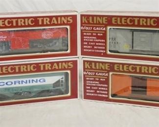 1104 LOT OF 4 K-LINE O/O27 GAUGE MODEL TRAINS
