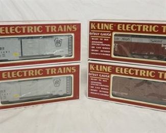1106 LOT OF 4 K-LINE O/O27 GAUGE MODEL TRAINS

