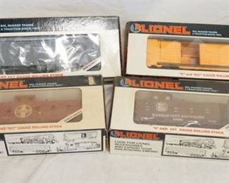 1121 4 LIONEL O & O27 GAUGE MODEL TRAINS
