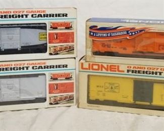 1152 4 LIONEL MODEL TRAINS, THREE O & O27 GAUGE, ONE IS LIONEL *A LIFETIME OF RAILROADING*
