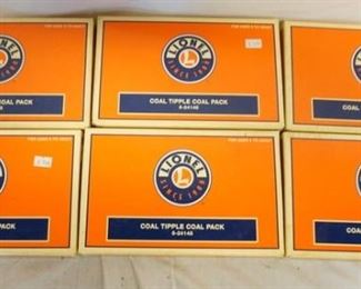 1198 LOT OF 6 LIONEL COAL TIPPER COAL PACKS 6-24148
