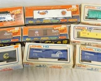 1205 LOT OF NINE LIONEL HO MODEL TRAINS
