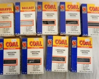 1207 LOT OF 9 PACKS OF LIFE-LIKE ALL PURPOSE LANDSCAPING MATERIAL INCLUDES, COAL, GRAVEL & BALLAST
