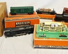 1227 LIONEL TRAINS OUTFIT NO. 2211WS O GAUGE FREIGHT TRAIN WITH WHISTLE & SMOKE TRAIN SET
