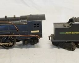 1230 AMERICAN FLYER LINES LOCOMOTIVE & TENDER W.O. 4602. LOCOMOTIVE IS 12 1/2 IN L
