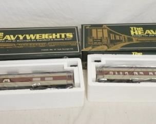 1283 2 K-LINE HEAVYWEIGHTS O GAUGE PASSENGER CAR MODELS INCLUDES, *SCENIC TRAIL* PULLMAN, LACKAWANNA K38-0004 & LACKAWANNA DINER K38-0465
