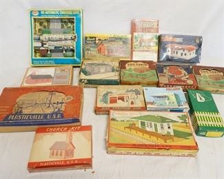 1359	LARGE LOT OF MODEL BUILDING KITS INCLUDES BACHMANN PLASTICVILLE, MODEL POWER, NEW ENGLAND MODELS, FALLER, LIMA, VOLLMER & REVELL
