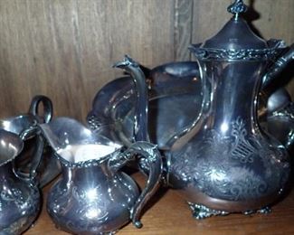 SILVER PLATE TEA SET