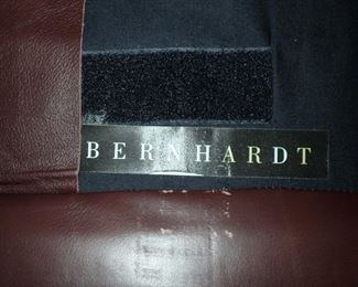 BERNHARDT LEATHER SOFA - CHAIRS - OTTOMAN