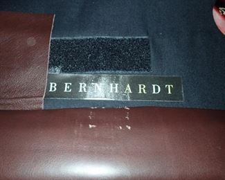 BERNHARDT LEATHER SOFA - CHAIRS - OTTOMAN
