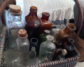Vintage glass bottles