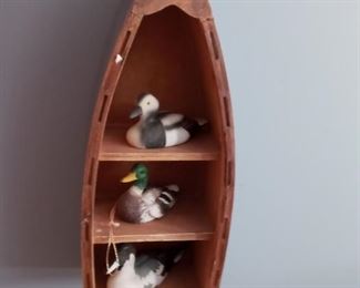 Ducks in a canoe