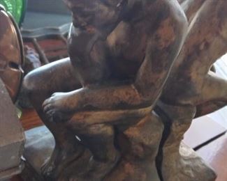 Rodin "Thinker" bookends