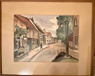 matted and framed art