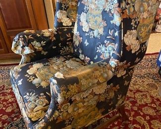 1 of 2 wingback chairs