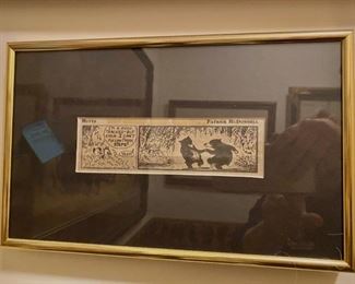 Dancing bears framed cartoon