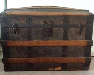 One of 2 steamer trunks 