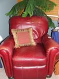Nice red leather recliner