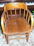Oak firehouse windsor chair.