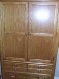 Oak wardrobe dresser.