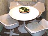 Saarinen table, Saarinen Burke set of shell chairs.