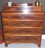Beautiful flame mahogany dresser.