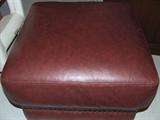 Italian leather Footstool.
