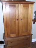 Two door wardrobe top on dresser base.