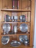 Pewter collection, some pieces are early and hallmarked.